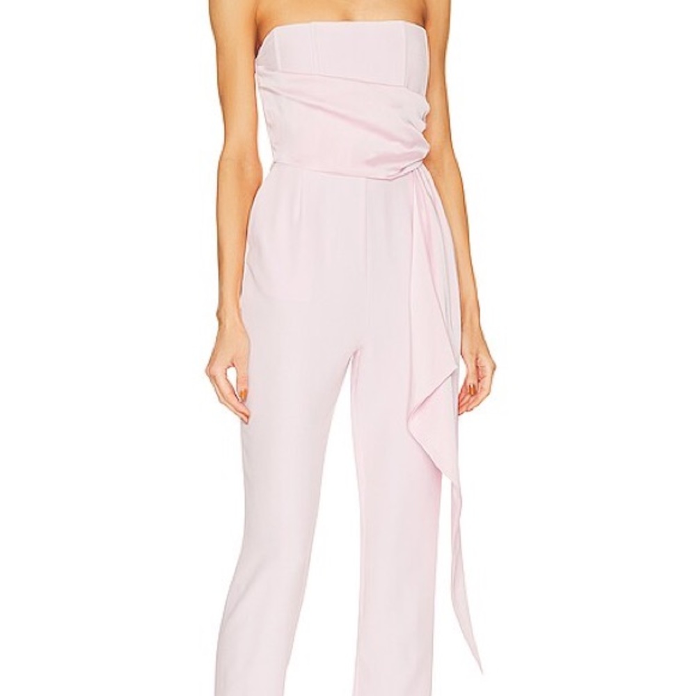 Steve Madden Pink Harlen Strapless Jumpsuit